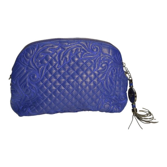 Gianni Versace Vanitas Quilted Leather Shoulder Bag in Electric Blue - Picture 6 of 16